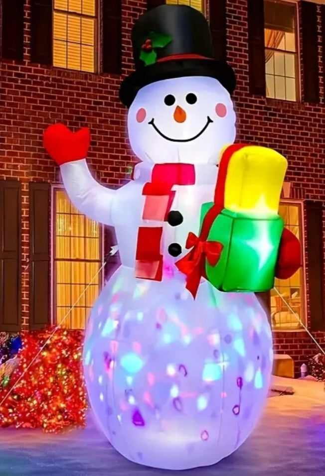 5FT Giant Rotating LED Snowman Inflatable