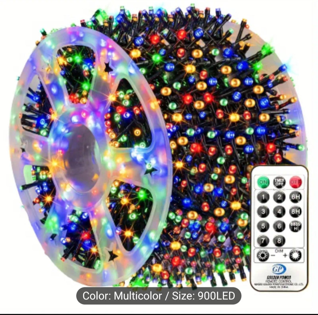 900 LED Christmas Twinkle Lights - 295Ft Qutdoor Xmas String Lights