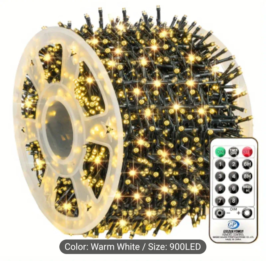 900 LED Christmas Twinkle Lights - 295Ft Qutdoor Xmas String Lights