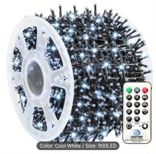 900 LED Christmas Twinkle Lights - 295Ft Qutdoor Xmas String Lights