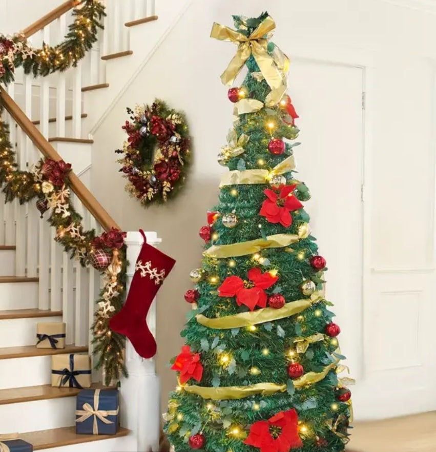 6 FT Pre-Lit Slim Christmas Tree