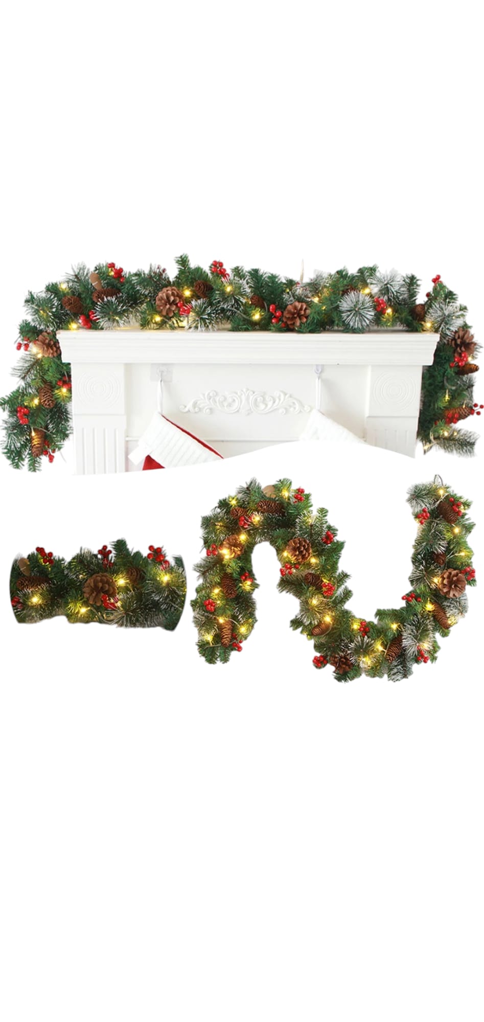 9 Ft Prelit Artificial Christmas Garland